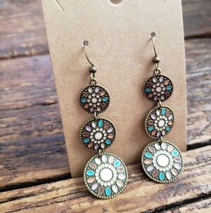 Boho Multicolor Dangle Earrings